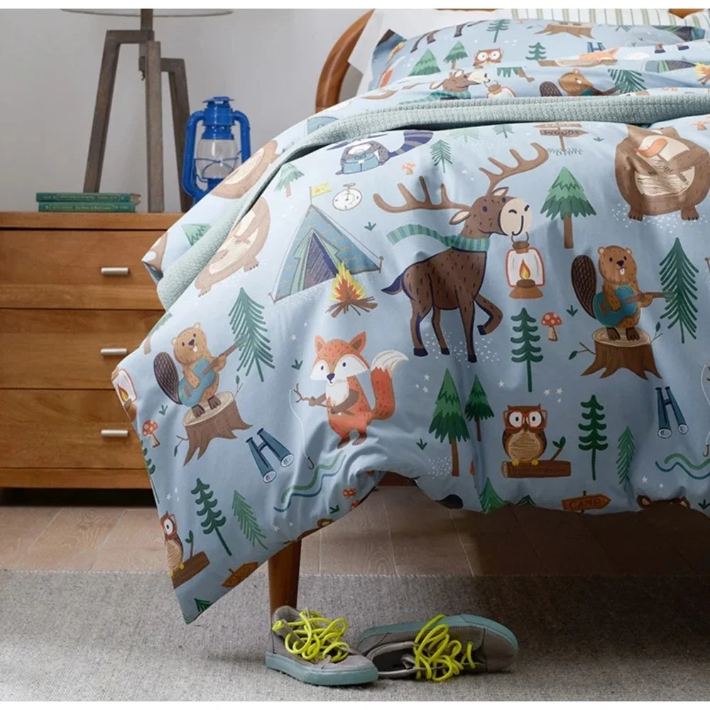 COMPANY KIDS ANIMAL CAMPERS TWIN COMFORTER SET NWT-(COMFORTER WITH 1 SHAM)